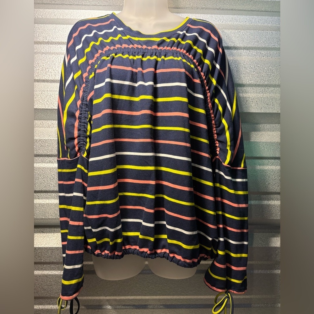 Project RUNWAY Navy and Pink Striped Sweatshirt